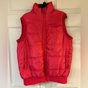Ladies pink puffer vest